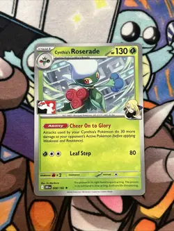 Pokemon Cynthia's Roserade 008/182 Prize Pack Series 8 Non-Holo Pack Fresh - NM - Image 1