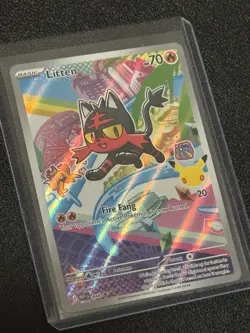 2026 Pokemon Litten MEP 044 First Partner HOLO Black Star Promo 30th Pokemon - Image 1