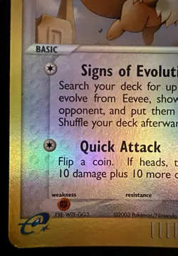 Pokemon Eevee Reverse Holo EX Sandstorm 63/100 LP Condition - Image 5