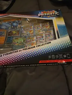Pokemon TCG: Prismatic Evo Lucario Tyranitar Ex Premium Collection Sealed Box - Image 5