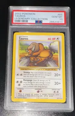 Pokemon 2002 Tauros Legendary Collection PSA 10! - Image 1