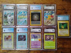 CGC Graded Card Lot Pokemon/Akora Various Grades (w/ 4 Very Rare CGC SA Samples) - Image 1