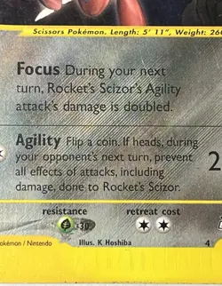 Rocket’s Scizor Pokemon Best Of Promo 4 - Image 2