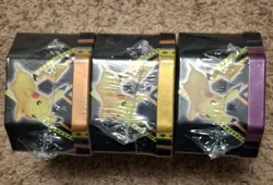 POKEMON SWSH V POWERS TINS SET - PIKACHU V, EEVEE V, & ETERNATUS V New Sealed - Image 4