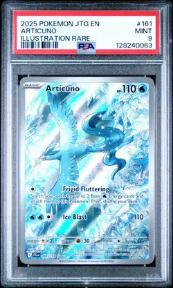 2025 POKEMON JTG EN-JOURNEY TOGETHER ILLUSTRATION RARE #161 ARTICUNO PSA 9 - Image 1