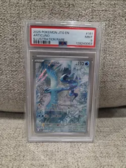 2025 POKEMON JTG EN-JOURNEY TOGETHER ILLUSTRATION RARE #161 ARTICUNO PSA 9 - Image 3