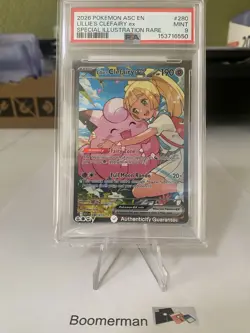 Pokemon Ascended Heroes Lillie's Clefairy EX SIR Holo #280/217 PSA 9 - Image 1
