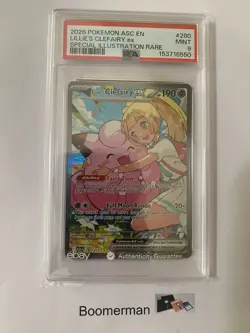Pokemon Ascended Heroes Lillie's Clefairy EX SIR Holo #280/217 PSA 9 - Image 2