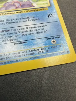 Pokemon 4th Print ERROR Off Center Squirtle 1999-2000 Base Set 63/102 WOTC - Image 2