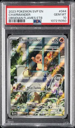 2023 POKEMON SVP EN-SV BLACK STAR PROMO #044 CHARMANDER PSA 10 - Image 1