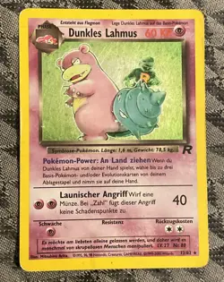 Pokemon/Pokemon Karte: Dunkles Lahmus unlimited (Team Rocket 12/82) VG Good DE - Image 1