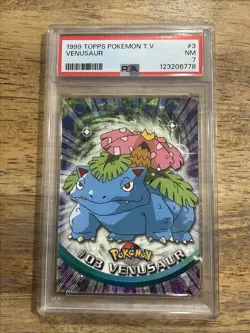 GRADED PSA 7 1999 TOPPS Pokemon T.V. Venusaur #3 - Image 1