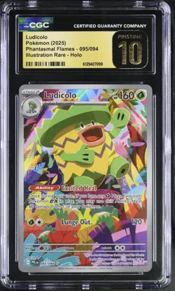 2025 Pokemon PFL EN Illustration Rare #095 Ludicolo CGC 10 PRISTINE - Image 1