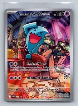Team Rocket's Wobbuffet 203 Pokemon TCG Promo SV: Scarlet & Violet Promo NM - Image 1
