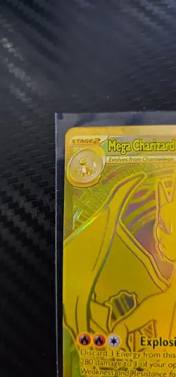 Mega Charizard Y EX 294/217 Gold Hyper Rare, Ascended Heroes, Pokemon TCG (NM) - Image 2