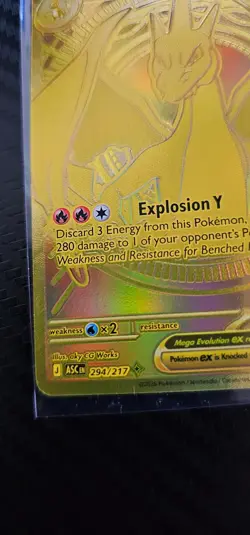 Mega Charizard Y EX 294/217 Gold Hyper Rare, Ascended Heroes, Pokemon TCG (NM) - Image 5