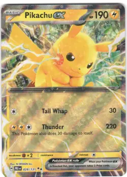 Pikachu ex 028/131 Double Rare Prismatic Evolutions Pokemon NM - Image 1