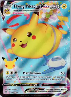 Flying Pikachu VMAX 007/025 Holo VMAX Rare Celebrations NM - Image 1