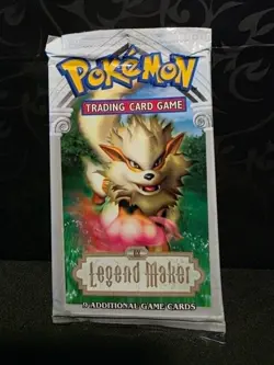 Pokemon Ex Legend Maker Booster Pack wrapper EMPTY vintage 2006 - Arcanine art - Image 1