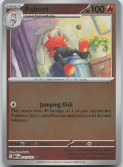 Raboot (Friend Ball) 037/217 Common Ascended Heroes Pokemon Reverse Holo NM/M - Image 1