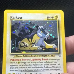 Raikou 13/64 Neo Revelation Holo MP Pokemon TCG Vintage - Image 5