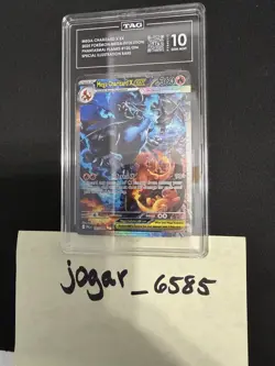 2025 Pokemon Phantasmal Flames Mega Charizard X Ex #125 SIR TAG 10 SCORE 976 - Image 3