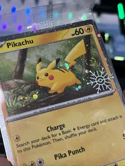 SEALED Pokemon TCG Pikachu 25/165 Snowflake Stamp Promo 2025 Holiday Calendar - Image 3