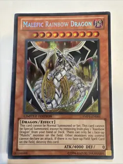 Malefic Rainbow Dragon YMP1-EN005 Secret Rare Yugioh VLP - Image 1
