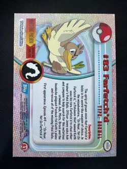 Farfetch’d #83 2000 Topps Series 2 Pokemon Blue Logo TV Animation Edition - Image 2