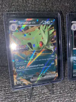 Pokemon Stamped Promos Prismatic Evolutions Lucario Tyranitar ex Premium - Image 3