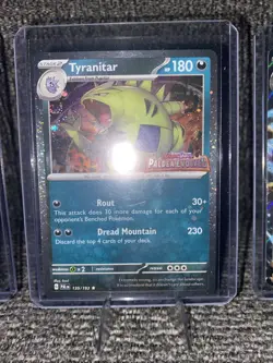 Pokemon Stamped Promos Prismatic Evolutions Lucario Tyranitar ex Premium - Image 4