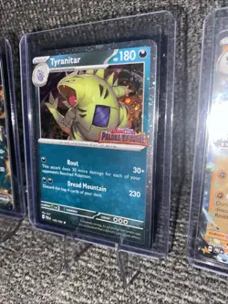 Pokemon Stamped Promos Prismatic Evolutions Lucario Tyranitar ex Premium - Image 5