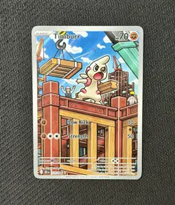 Pokemon TCG Timburr 125/086 Illustration Rare Sv: Black Bolt English NM - Image 1