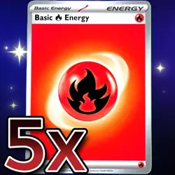 Basic Energy - Fire - Pokemon TCG Scarlet & Violet #002 - Set of 5 - Image 1