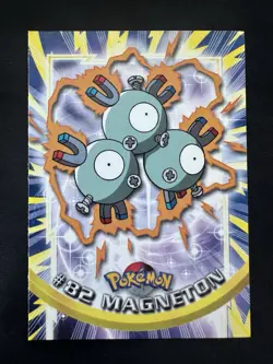 Magneton #82 2000 Topps Series 2 Pokemon Blue Logo TV Animation Edition - Image 1