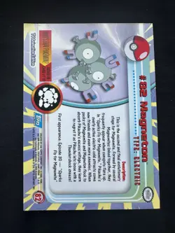 Magneton #82 2000 Topps Series 2 Pokemon Blue Logo TV Animation Edition - Image 2
