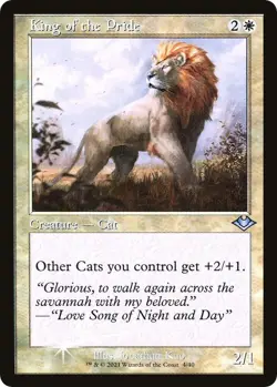 King of the Pride (Retro Frame) 4 Uncommon Modern Horizons Foil Near Mint - Image 1