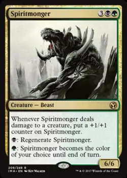 1x Spiritmonger - Foil Moderate Play MTG Magic - Kid Icarus - - Image 1
