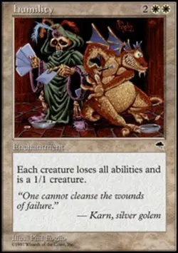 1x Humility Moderate Play MTG Magic - Kid Icarus - - Image 1
