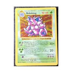 Pokemon Nidoking 11/102 Base Set Holo Rare Vintage 1999 90HP Shadowless✨💎💯 - Image 1