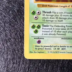 Pokemon Nidoking 11/102 Base Set Holo Rare Vintage 1999 90HP Shadowless✨💎💯 - Image 4