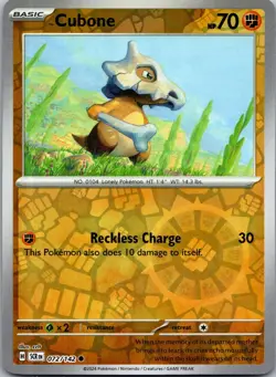 Cubone 72/142 C Stellar Crown Pokemon Reverse Holo Near Mint - Image 1
