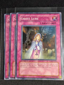 Yugioh - 3x Grave Lure TLM-EN056 1st Edition Common NM - Image 1