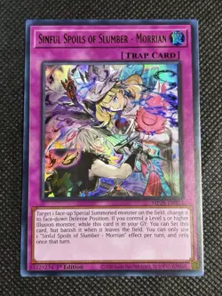 YuGiOh! Sinful Spoils of Slumber - Morrian MP25-EN202 Ultra Rare 1st Edition NM - Image 1