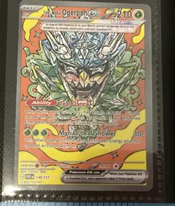 Teal Mask Ogerpon EX Holo 145/131 Paldea Evolved 2025 Pokemon English Grass - Image 1