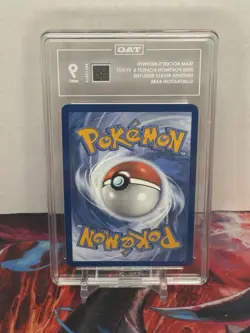 TAG 9 Mint Pokemon Team Rocket's Meowth 203/182 Sv10 IR Holo Eng 2025 - Image 2