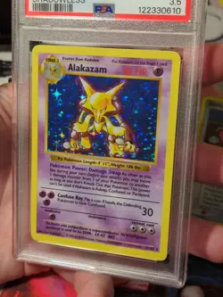 Pokemon Alakazam Base Set Shadowless PSA 3.5 POP 1 EXTREMELY RARE PSA GRADE - Image 4