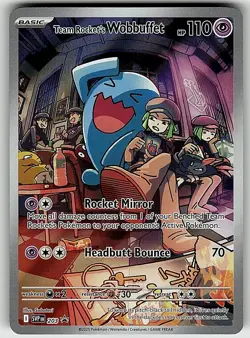 Team Rocket's Wobbuffet 203 Holo Promo Scarlet & Violet Promo Pokemon Near Mint - Image 1