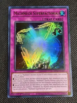 YuGiOh! - Mathmech Superfactorial MP25-EN287 Ultra Rare 1st Edition Near Mint - Image 1