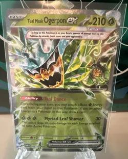 The Pokemon Company Teal Mask Ogerpon EX 025/167 Sv06 Double Rare Holo HP210 - Image 1